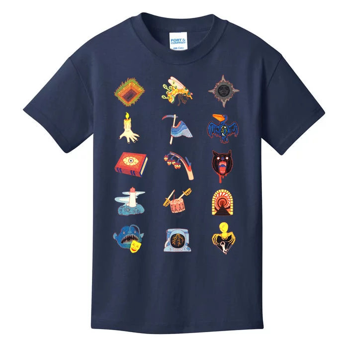 15 Fears Risograph Icons Kids T-Shirt