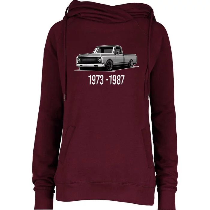 19731987 Funny Squarebody Vintage Womens Funnel Neck Pullover Hood