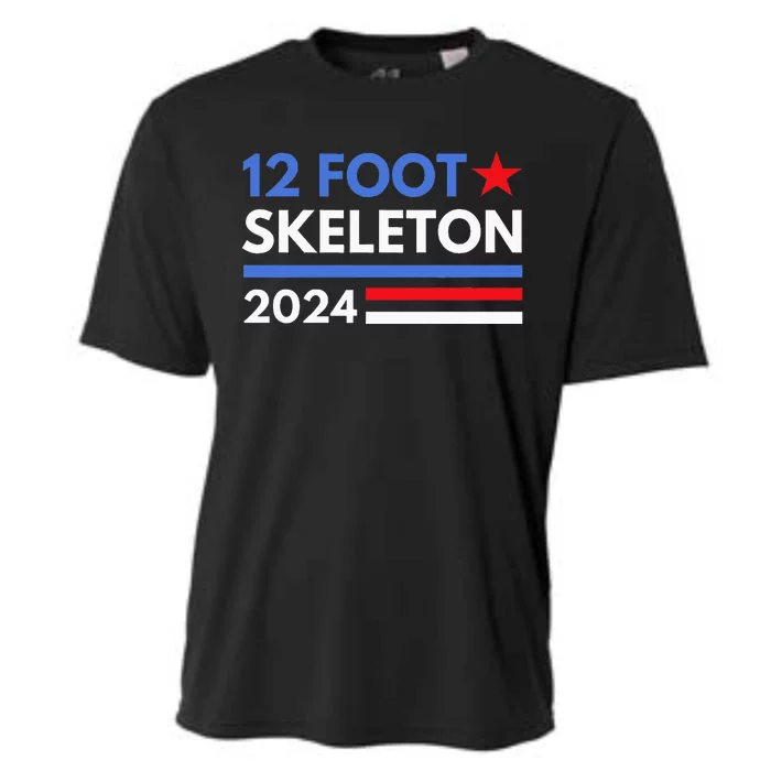 12 Foot Skeleton 2024 Giant Skelly Funny Election Humor Cooling Performance Crew T-Shirt