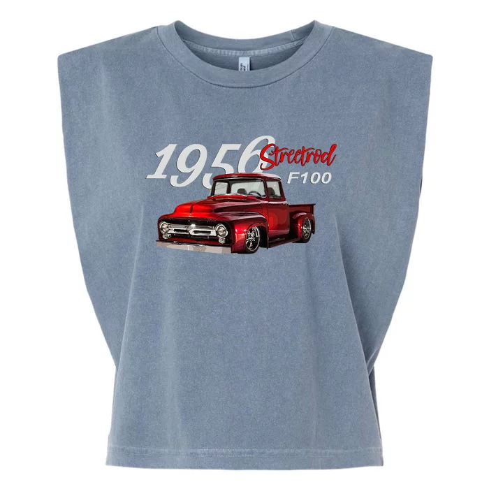 1956 F100 Streetrod Pickup Truck Vintage Pick Up Car Guys Garment-Dyed Women's Muscle Tee