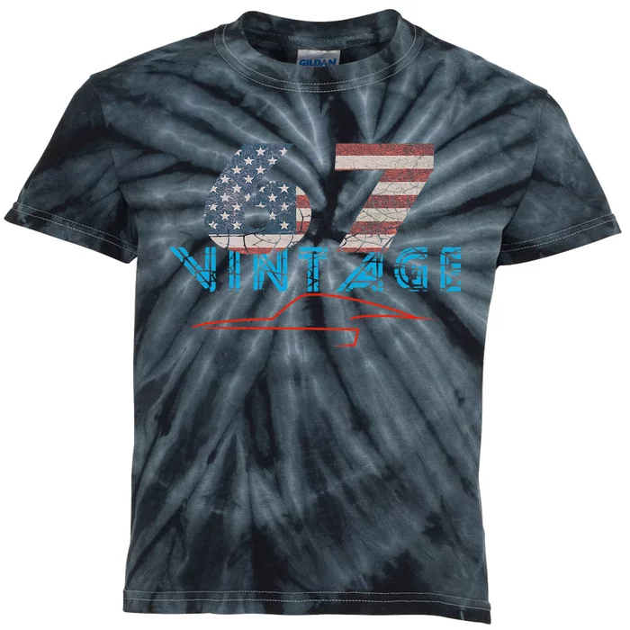 1967 Fastback Vintage Flag Kids Tie-Dye T-Shirt