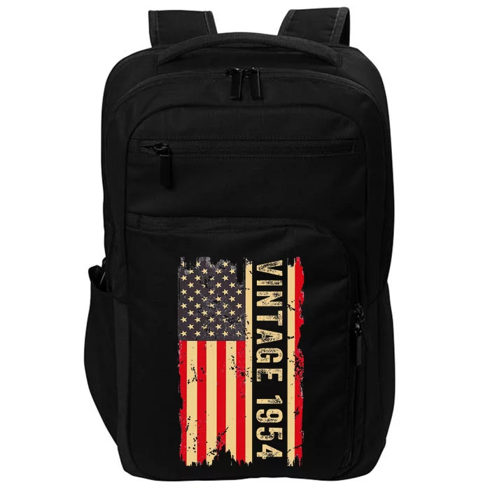 1954 Gifts 70 Years Old American Flag Impact Tech Backpack