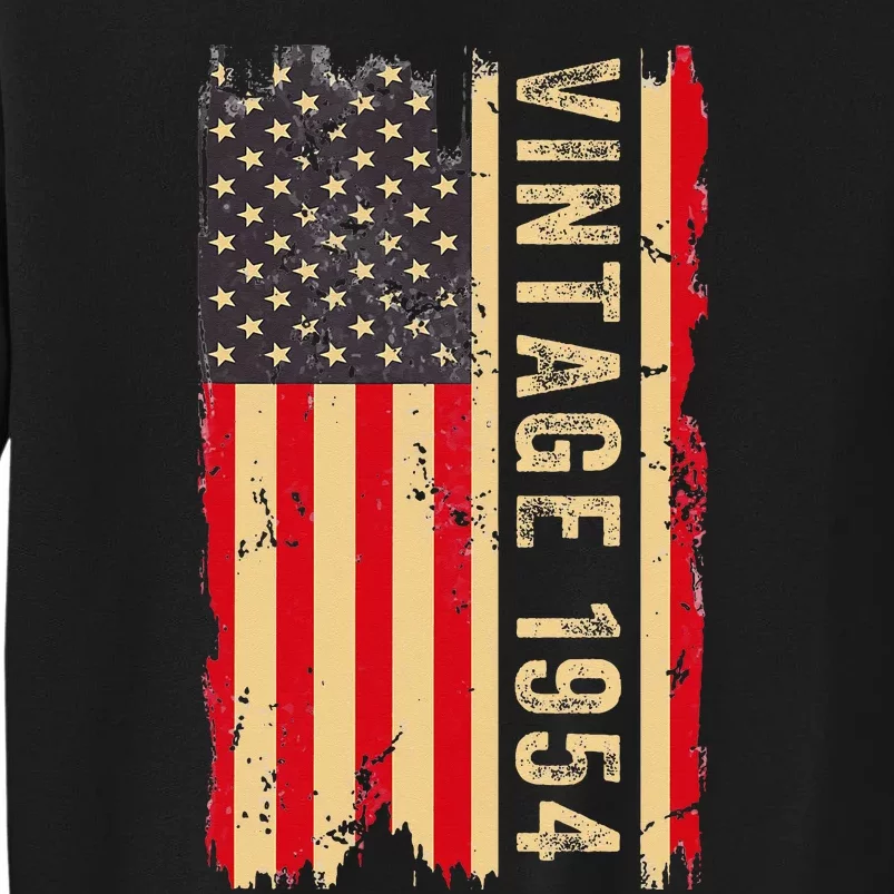 1954 Gifts 70 Years Old American Flag Tall Sweatshirt