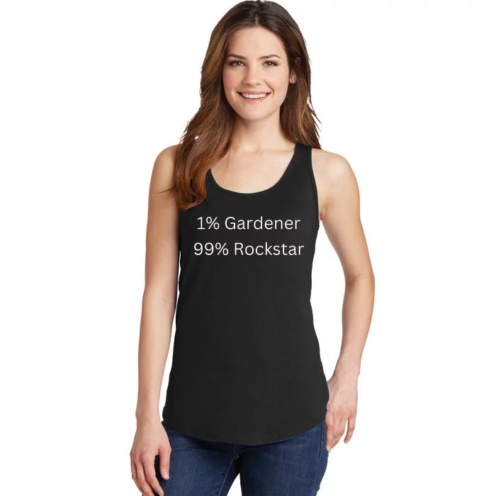 1 Gardening 99 Rockstar Funny Popular Superstar Ladies Essential Tank