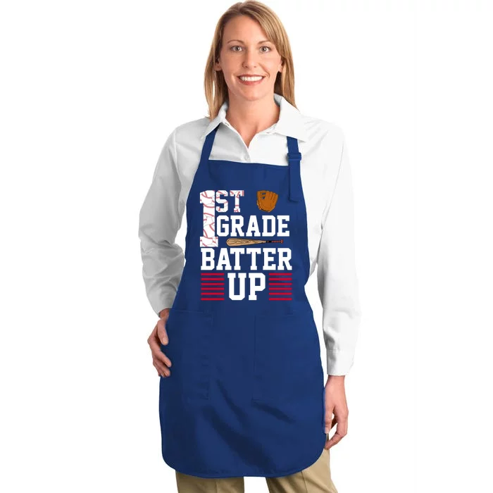 1st Grade Batter Up Full-Length Apron With Pocket