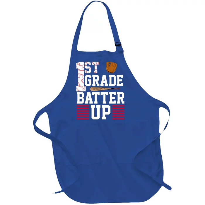 1st Grade Batter Up Full-Length Apron With Pocket