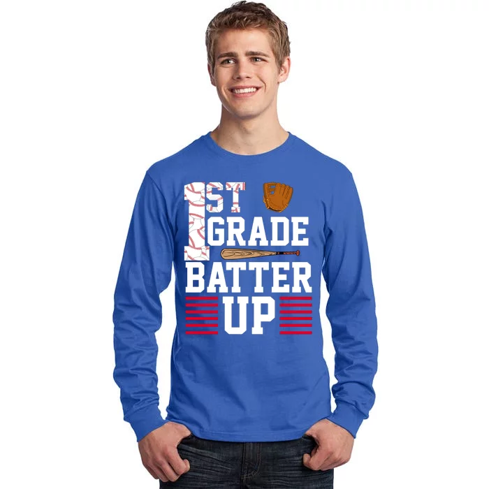 1st Grade Batter Up Tall Long Sleeve T-Shirt