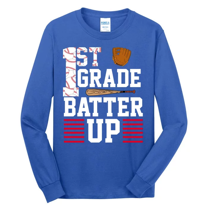 1st Grade Batter Up Tall Long Sleeve T-Shirt