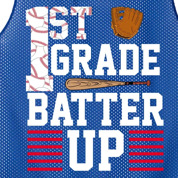 1st Grade Batter Up Mesh Reversible Basketball Jersey Tank