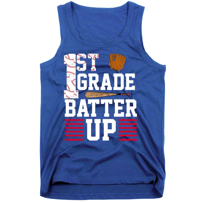 1st Grade Batter Up Tank Top