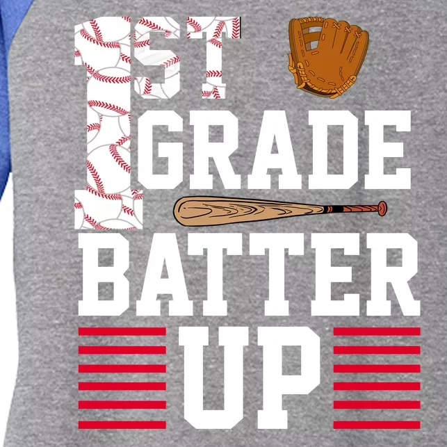 1st Grade Batter Up Women's Tri-Blend 3/4-Sleeve Raglan Shirt