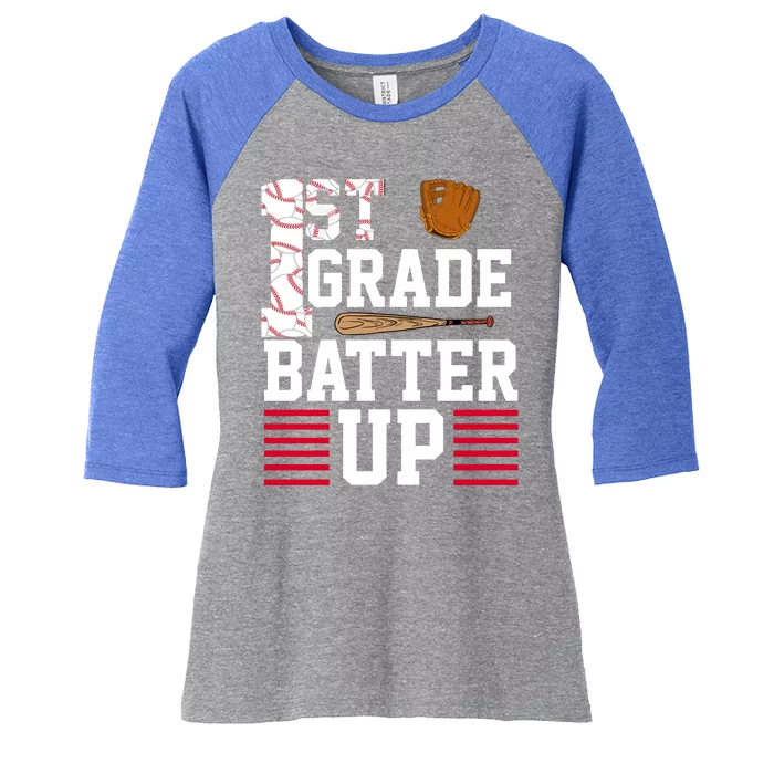 1st Grade Batter Up Women's Tri-Blend 3/4-Sleeve Raglan Shirt