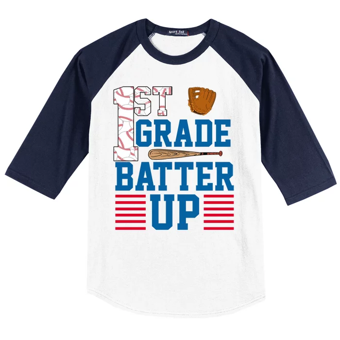 1st Grade Batter Up Baseball Sleeve Shirt