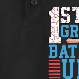 1st Grade Back To School 1st Grade Batter Up Baseball Dry Zone Grid Performance Polo