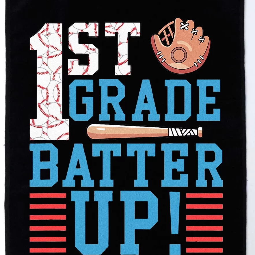 1st Grade Back To School 1st Grade Batter Up Baseball Platinum Collection Golf Towel