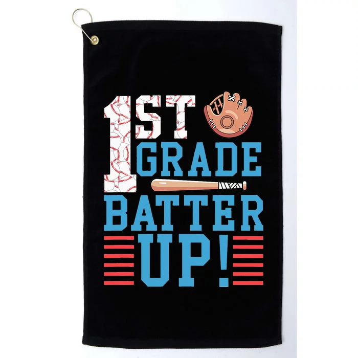 1st Grade Back To School 1st Grade Batter Up Baseball Platinum Collection Golf Towel