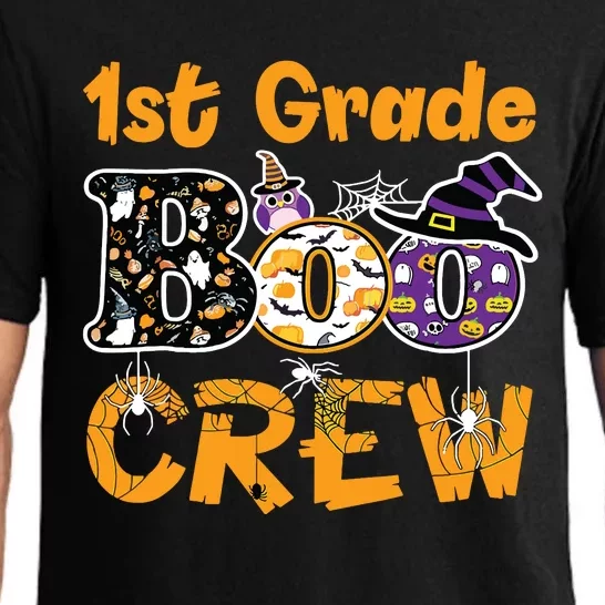 1st Grade Boo Crew Funny Halloween Costume Teacher Student Pajama Set