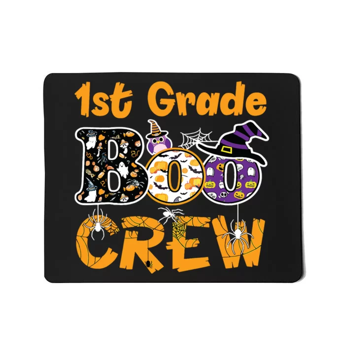 1st Grade Boo Crew Funny Halloween Costume Teacher Student Mousepad