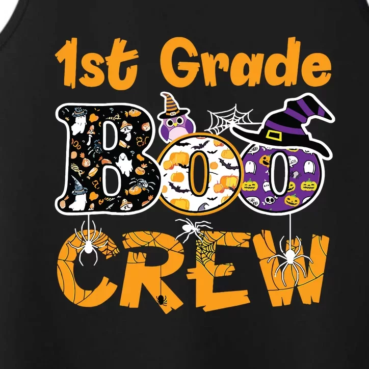 1st Grade Boo Crew Funny Halloween Costume Teacher Student Performance Tank