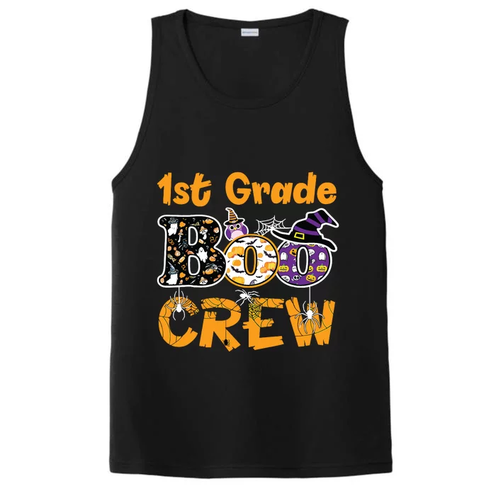 1st Grade Boo Crew Funny Halloween Costume Teacher Student Performance Tank