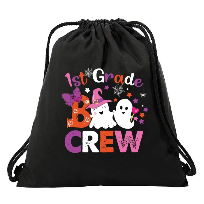 1st Grade Boo Crew First Grade Halloween Costume Teacher Kids Drawstring Bag