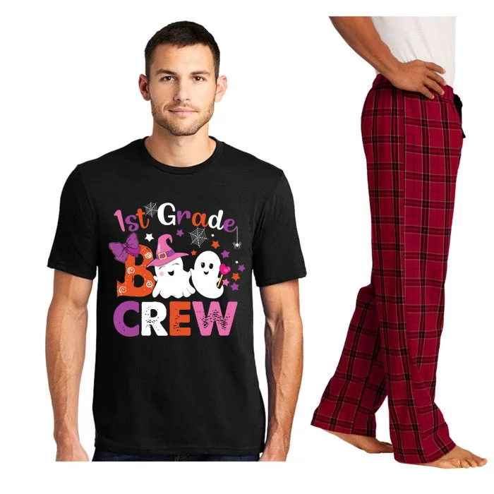 1st Grade Boo Crew First Grade Halloween Costume Teacher Kids Pajama Set