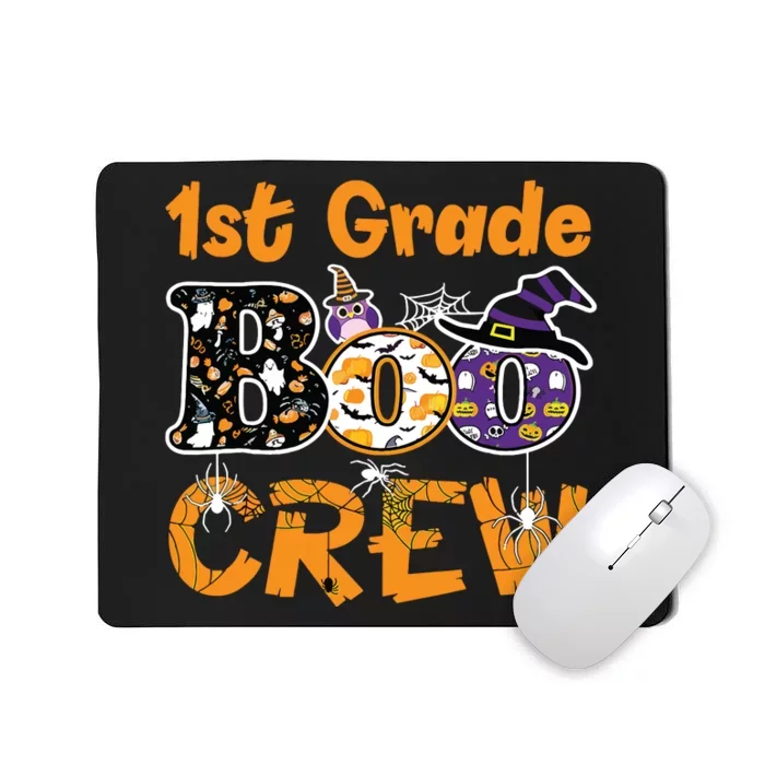 1st Grade Boo Crew Funny Halloween Costume Teacher Student Mousepad