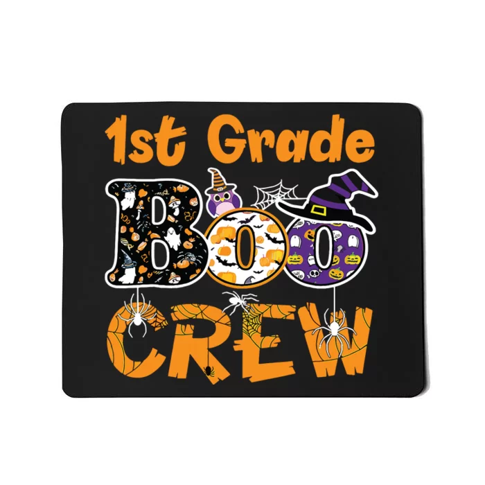 1st Grade Boo Crew Funny Halloween Costume Teacher Student Mousepad