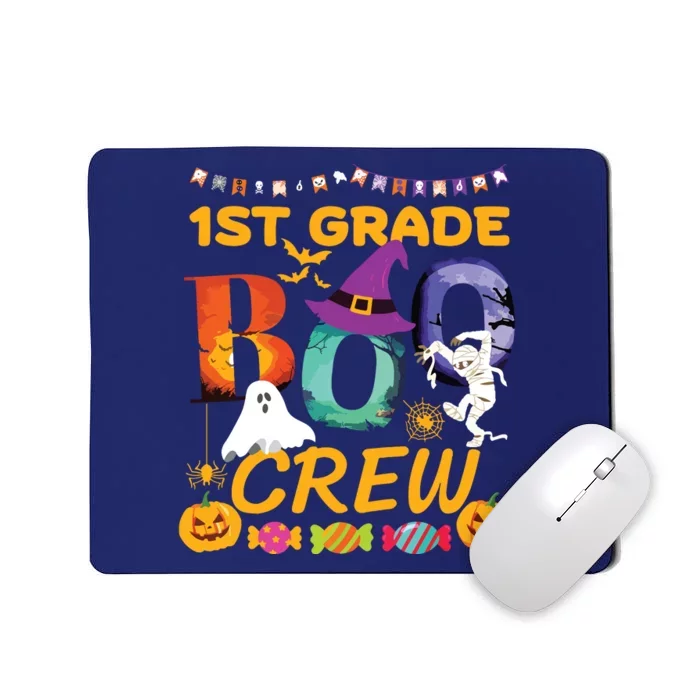 1st Grade Boo Crew Ghost Pumpkin Halloween Teacher Student Mousepad