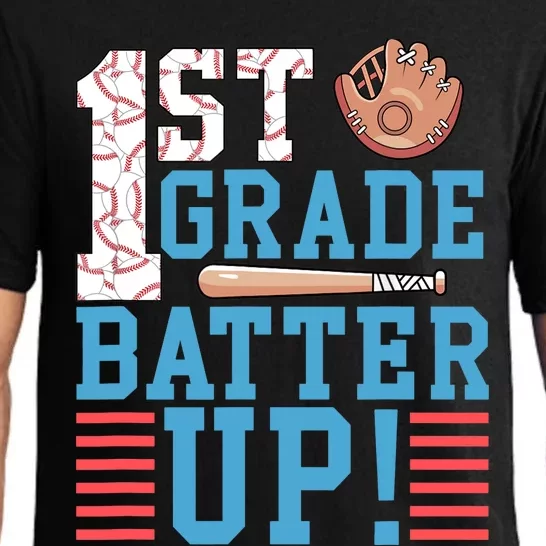 1st Grade Back To School 1st Grade Batter Up Baseball Pajama Set