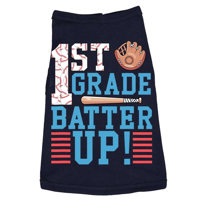 1st Grade Back To School 1st Grade Batter Up Baseball Doggie Tank