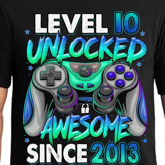 10th Gaming Birthday gift Level 10 Unlocked Awesome Video Game 2013 Birthday Pajama Set