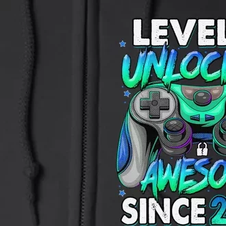 10th Gaming Birthday gift Level 10 Unlocked Awesome Video Game 2013 Birthday Full Zip Hoodie