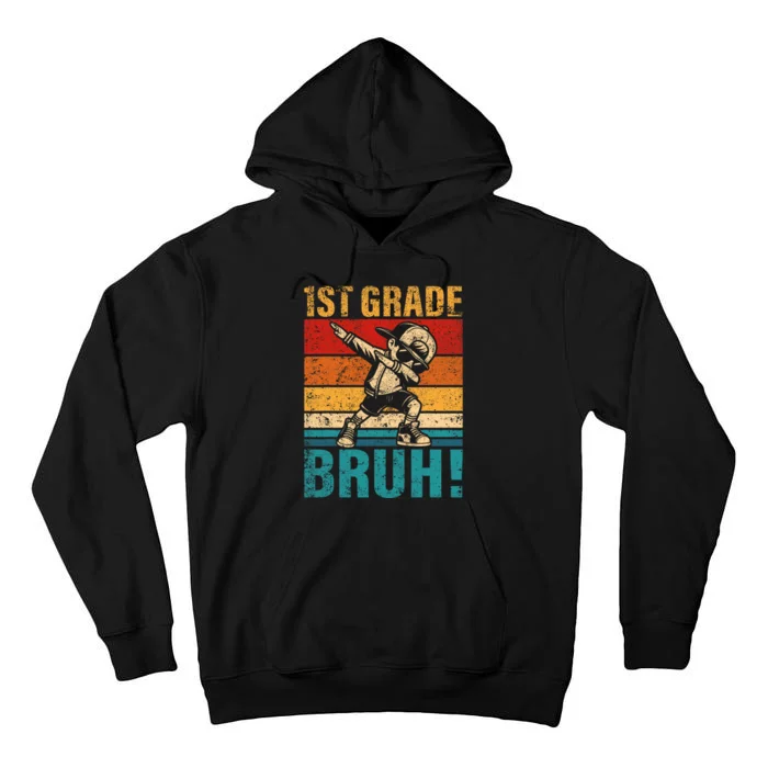 1st Grade Bruh Dabbing Boy First Grade Squad Boy Student Tall Hoodie