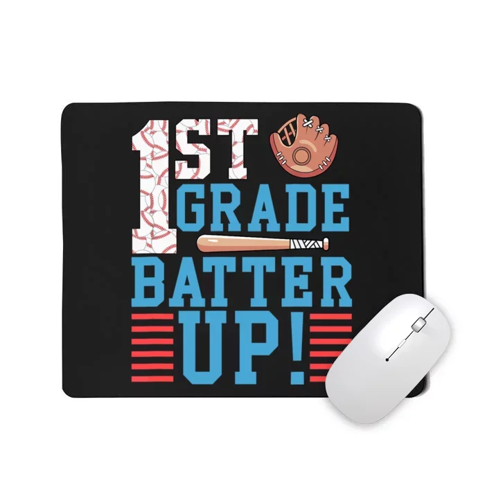 1st Grade Back To School 1st Grade Batter Up Baseball Mousepad