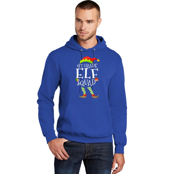 1st Grade Elf Squad Funny Elementary Teacher Christmas Hoodie