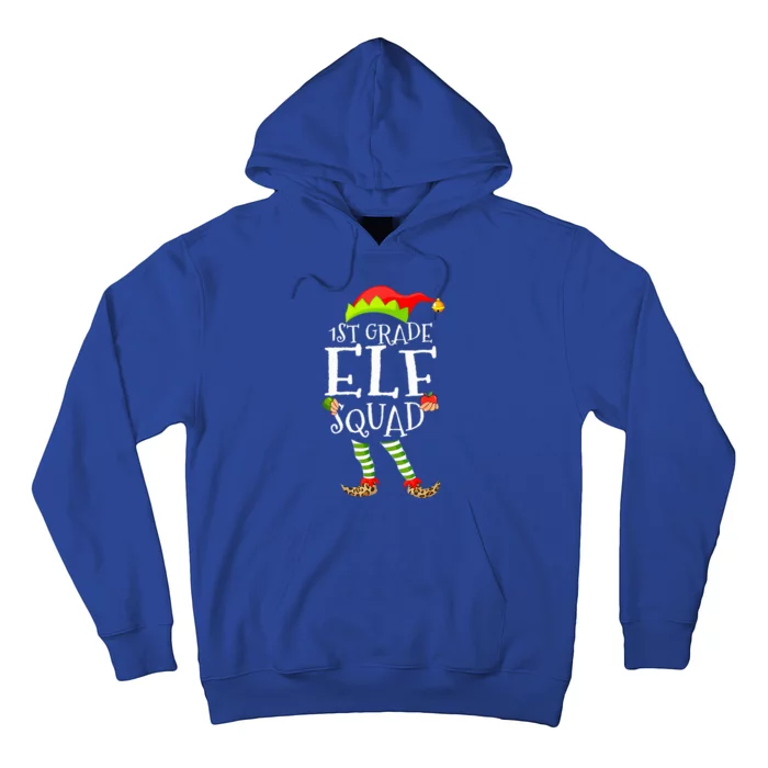 1st Grade Elf Squad Funny Elementary Teacher Christmas Hoodie