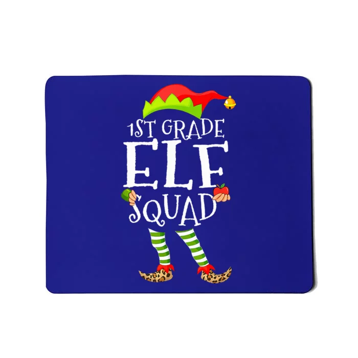 1st Grade Elf Squad Funny Elementary Teacher Christmas Mousepad