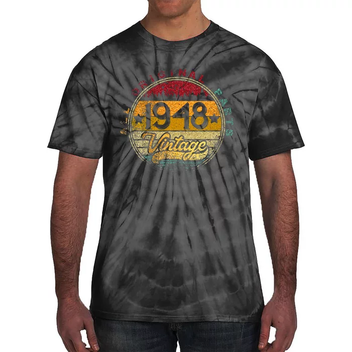 1948 Gift For 75th Birthday 75 Years Old Men Women Vintage Tie-Dye T-Shirt