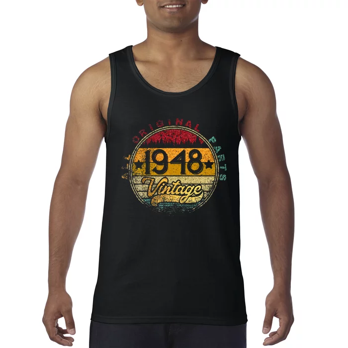 1948 Gift For 75th Birthday 75 Years Old Men Women Vintage Tank Top