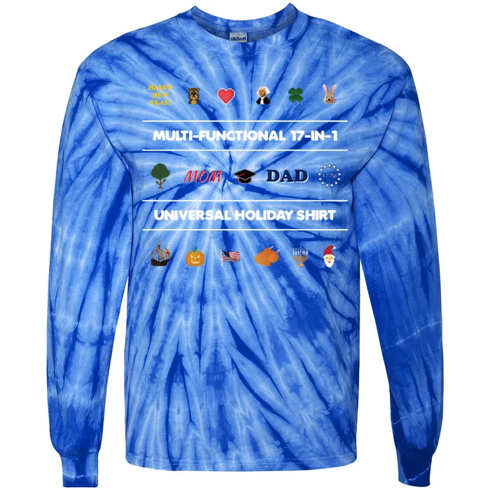 17cute Giftincute Gift1 Universal Holiday Pixel Art Funny Gift Tie-Dye Long Sleeve Shirt