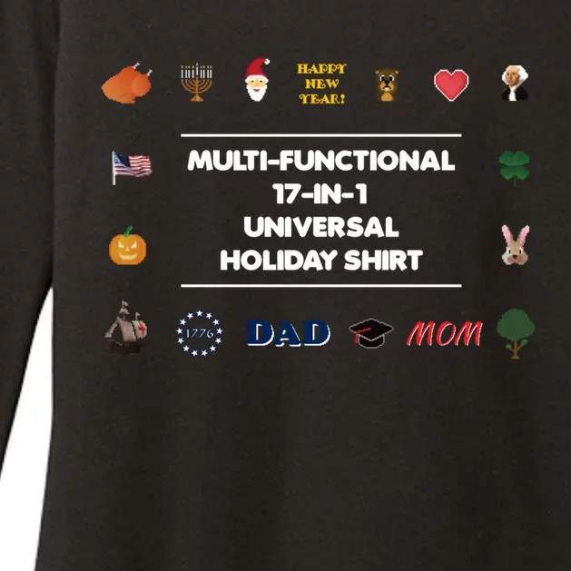 17funny Giftinfunny Gift1 Universal Holiday Pixel Art (V2) Gift Womens CVC Long Sleeve Shirt