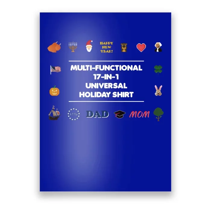 17funny Giftinfunny Gift1 Universal Holiday Pixel Art (V2) Gift Poster