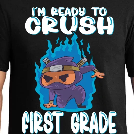 1St Grade Im Ready To Crush First Grade Ninja Gift Pajama Set