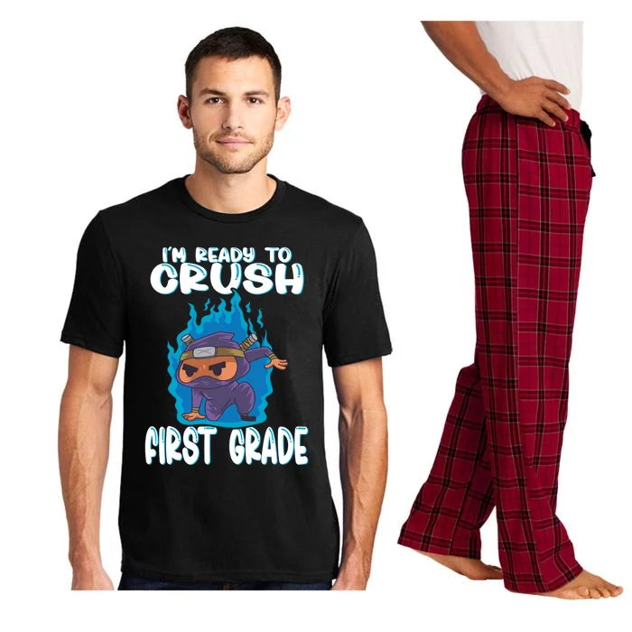 1St Grade Im Ready To Crush First Grade Ninja Gift Pajama Set