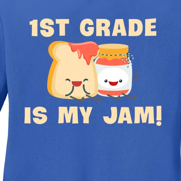 1St Grade Is My Jam Funny 1St Grade Teachers Cool Gift Ladies Long Sleeve Shirt