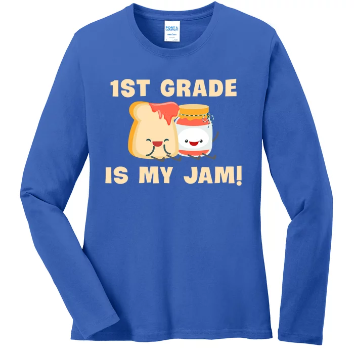 1St Grade Is My Jam Funny 1St Grade Teachers Cool Gift Ladies Long Sleeve Shirt