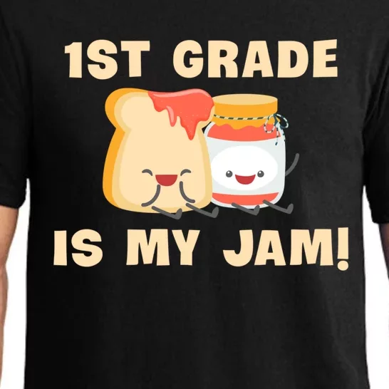 1St Grade Is My Jam Funny 1St Grade Teachers Funny Gift Pajama Set