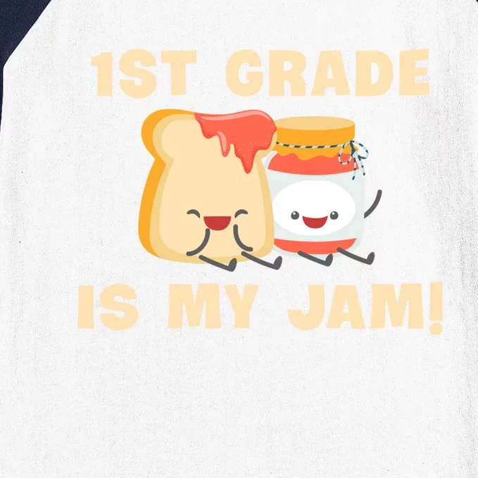 1St Grade Is My Jam Funny 1St Grade Teachers Funny Gift Baseball Sleeve Shirt