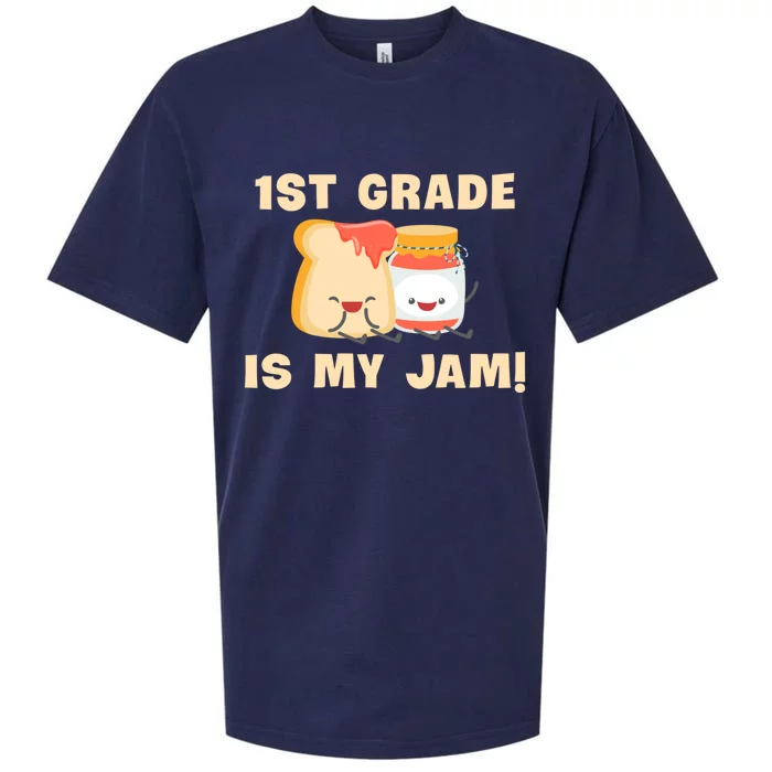 1St Grade Is My Jam Funny 1St Grade Teachers Funny Gift Sueded Cloud Jersey T-Shirt